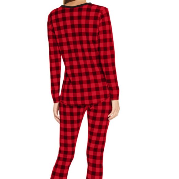 RED Black Buffalo Check Plaid Pajama Lounge Set - Picture 2 of 5